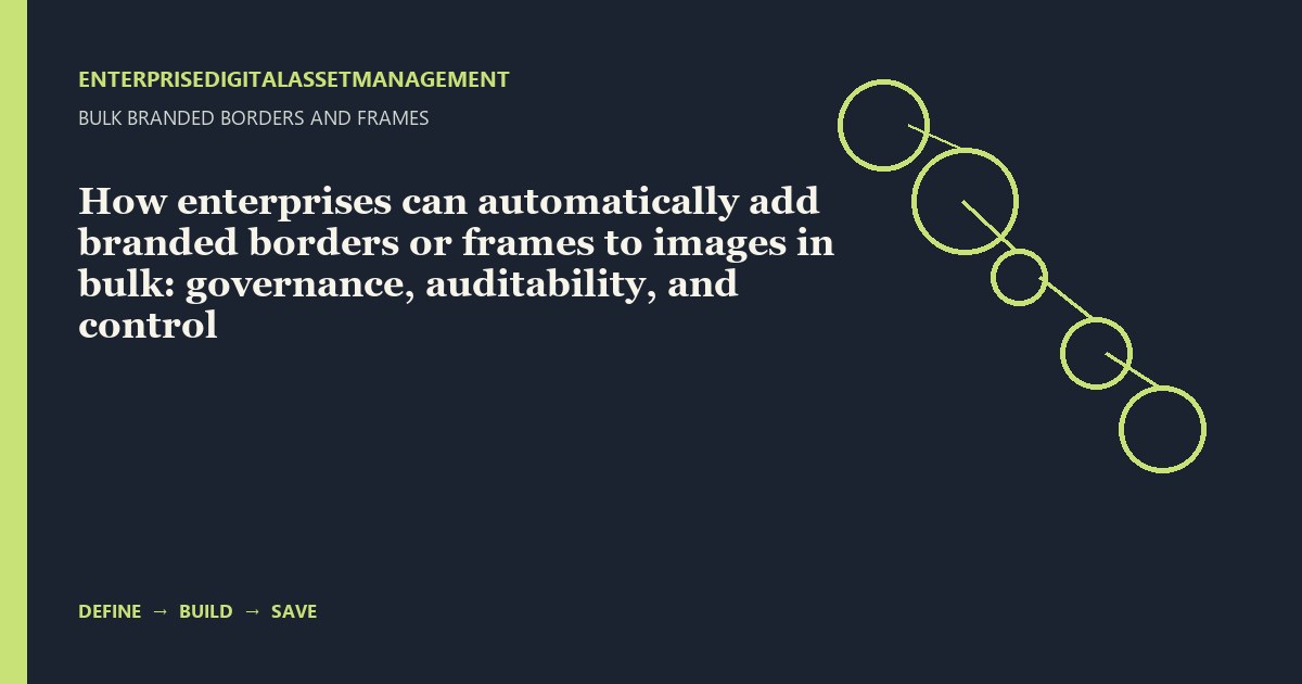 How enterprises can automatically add branded borders or frames to images in bulk: governance, auditability, and control