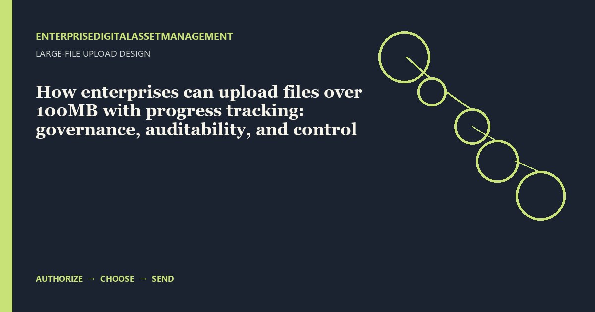 How enterprises can upload files over 100MB with progress tracking: governance, auditability, and control