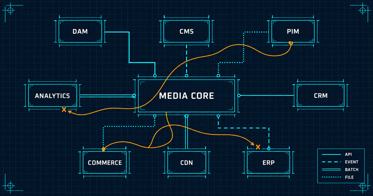 Integration patterns for an enterprise DAM