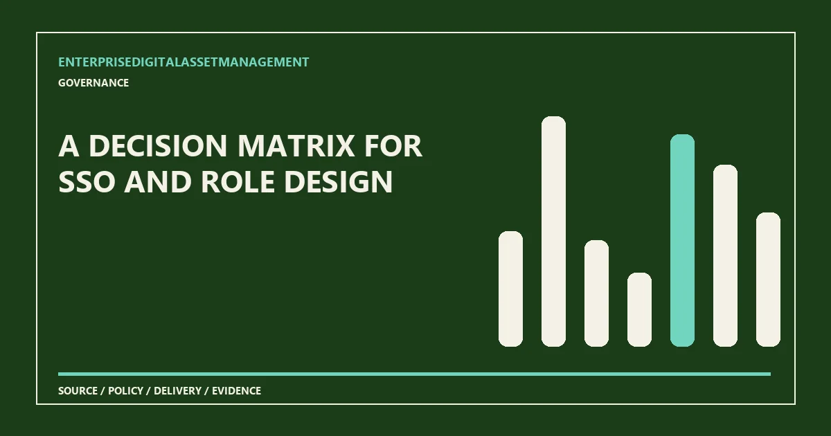 A decision matrix for SSO and role design
