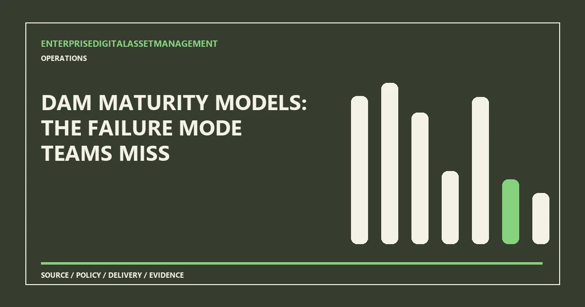DAM maturity models: the failure mode teams miss