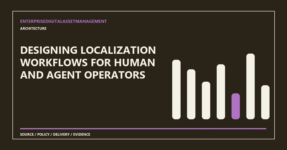 Designing localization workflows for human and agent operators