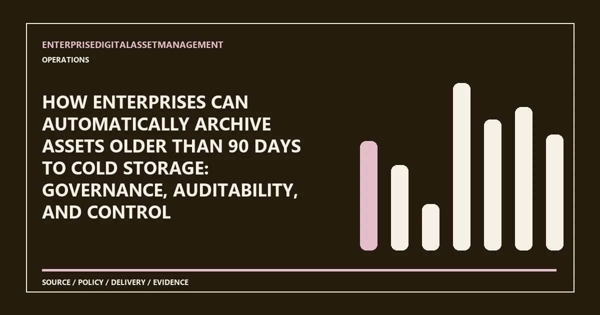 How enterprises can automatically archive assets older than 90 days to cold storage: governance, auditability, and control