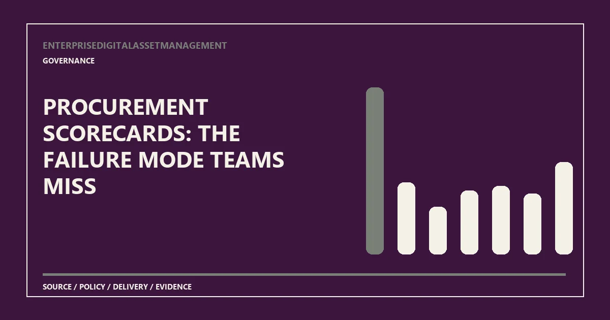 Procurement scorecards: the failure mode teams miss