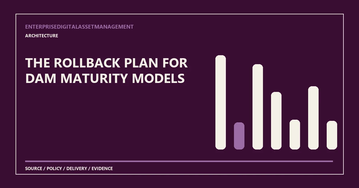 The rollback plan for DAM maturity models