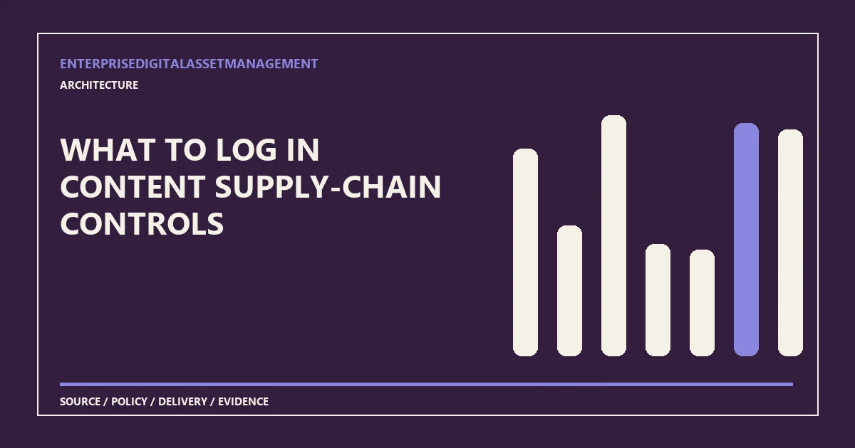 What to log in content supply-chain controls